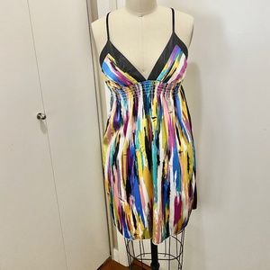 Triangle Top Empire Waist Dress Multi Coloured S/M